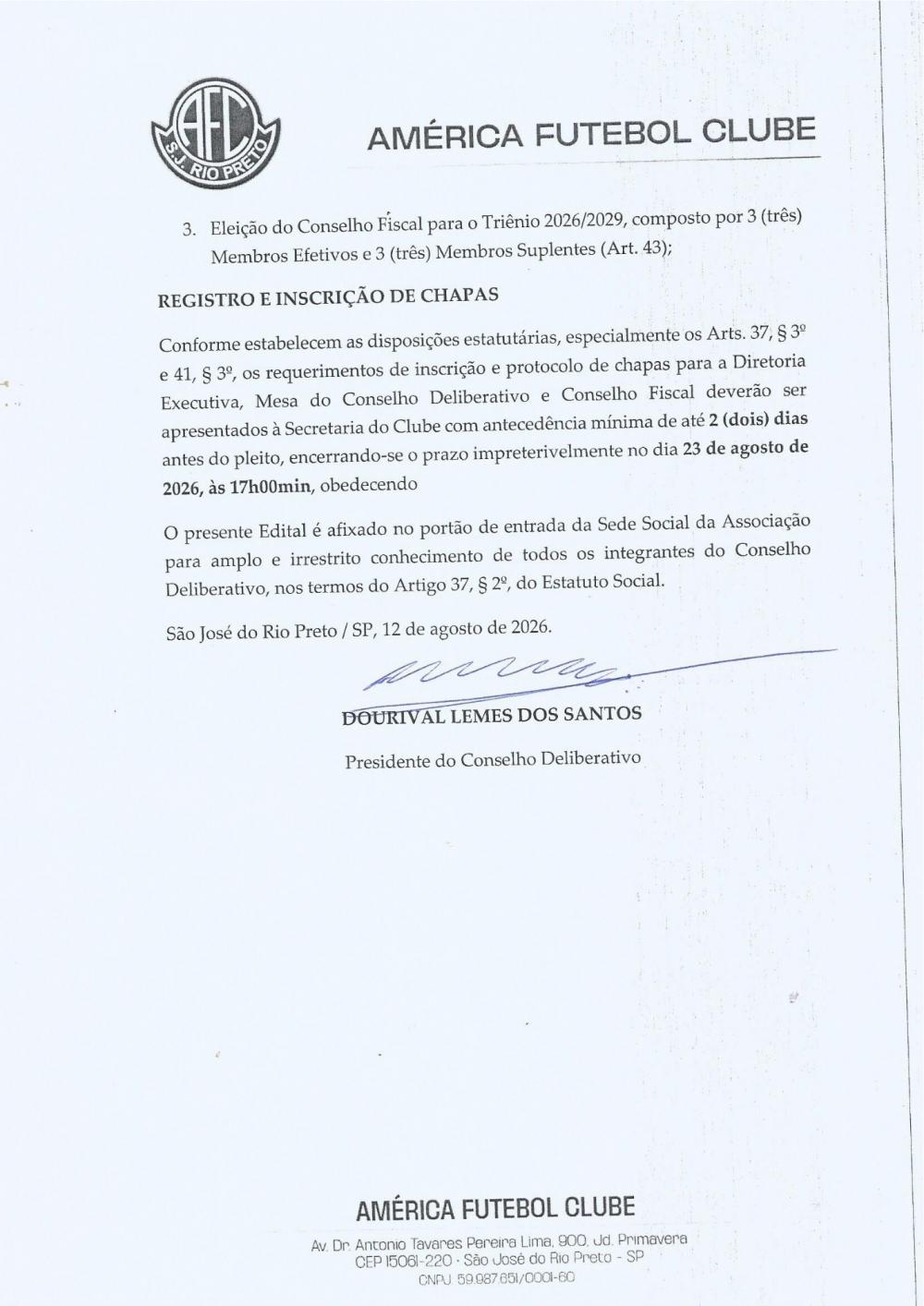 EDITAL DE CONVOCAÇÃO - REUNIÃO ORDINÁRIA ELETIVA DO CONSELHO DELIBERATIVO EDITAL DE CONVOCAÇÃO - REUNIÃO ORDINÁRIA ELETIVA DO CONSELHO DELIBERATIVO